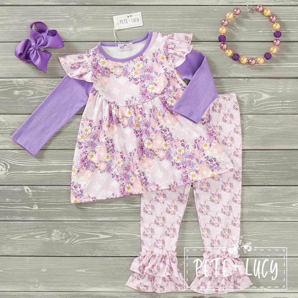 Pete + Lucy Floral & Feather Set